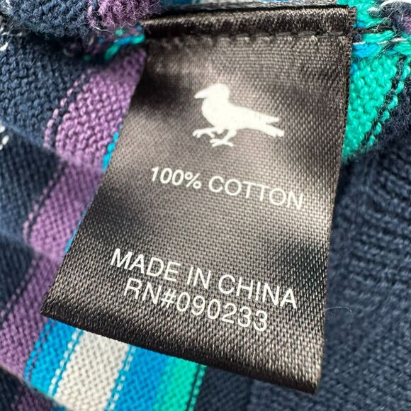 MODERN AMUSEMENT NWT Men's‎ Large Blue Gray Striped Button Up Cardigan Sweater - Picture 6 of 10